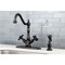 Kingston Brass KS1235PKXBS 8" Centerset Deck Mnt Kitchen Faucet W/Brass Sprayer, Brnz KS1235PKXBS - alternate 3